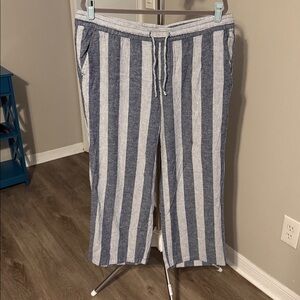 Old Navy Navy and White Striped Pants